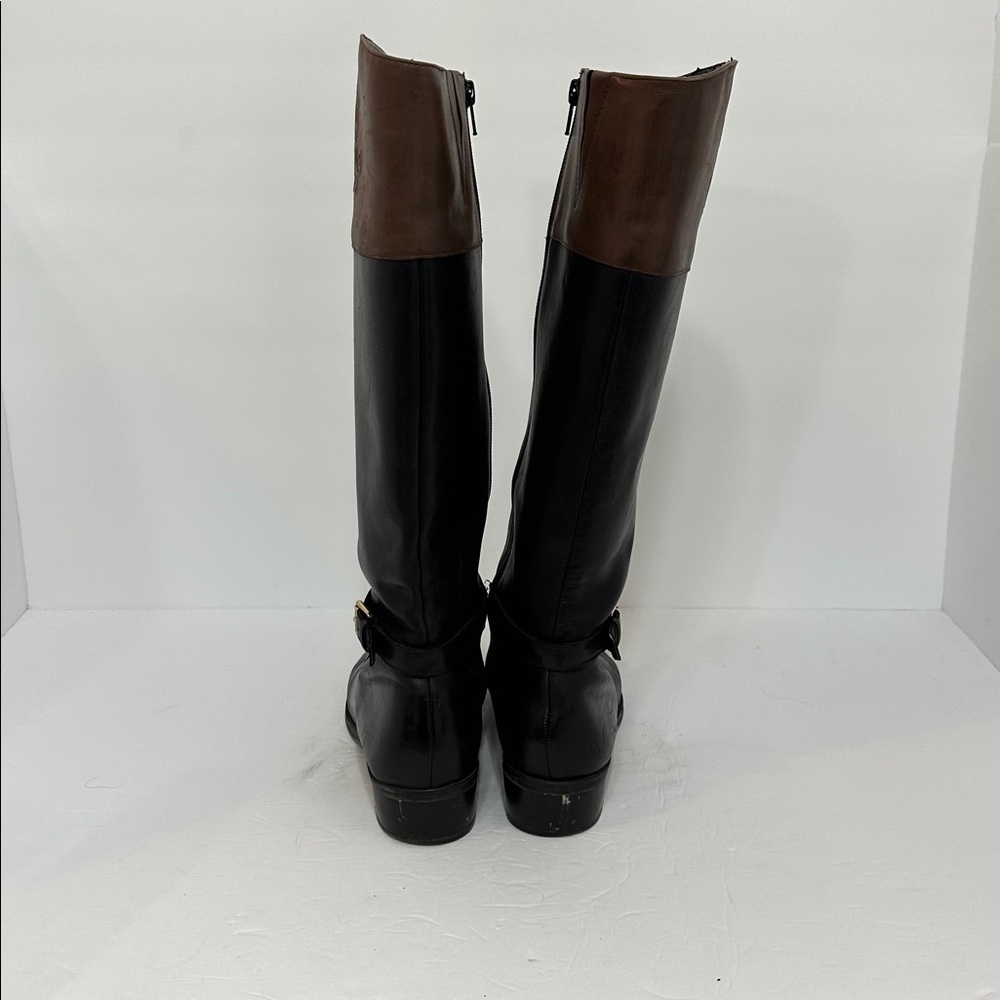 Ralph Lauren Black and Brown Knee-High Women's Boots Size 8.5 - Picture 5 of 7